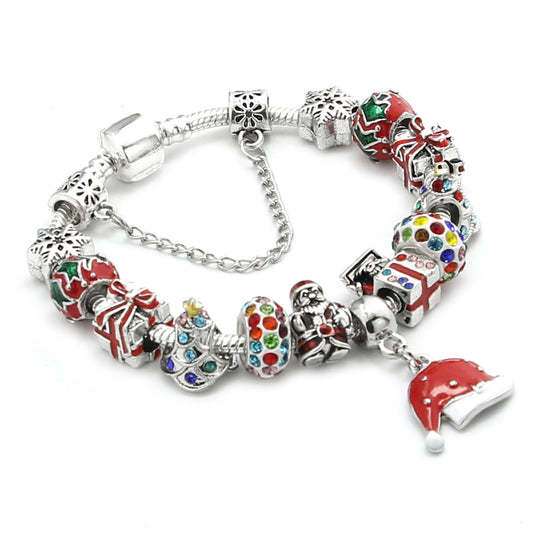 RIVAURA™ Christmas Charm Bracelet – Handcrafted Holiday Edition ✨