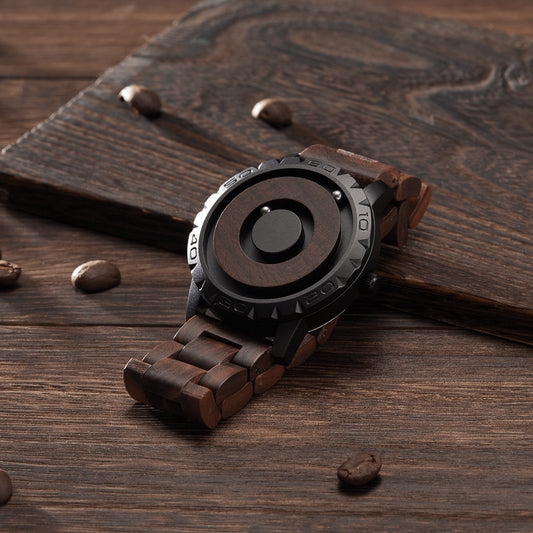 RIVAURA Eclipse Magnetic Woodwatch - Crafted with Swiss Precision