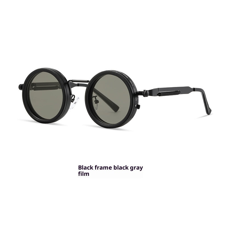 Rivaura™ Manual ND Adjustable Steampunk Sunglasses – 1–9 Gear Rotating Lens • UV Protection